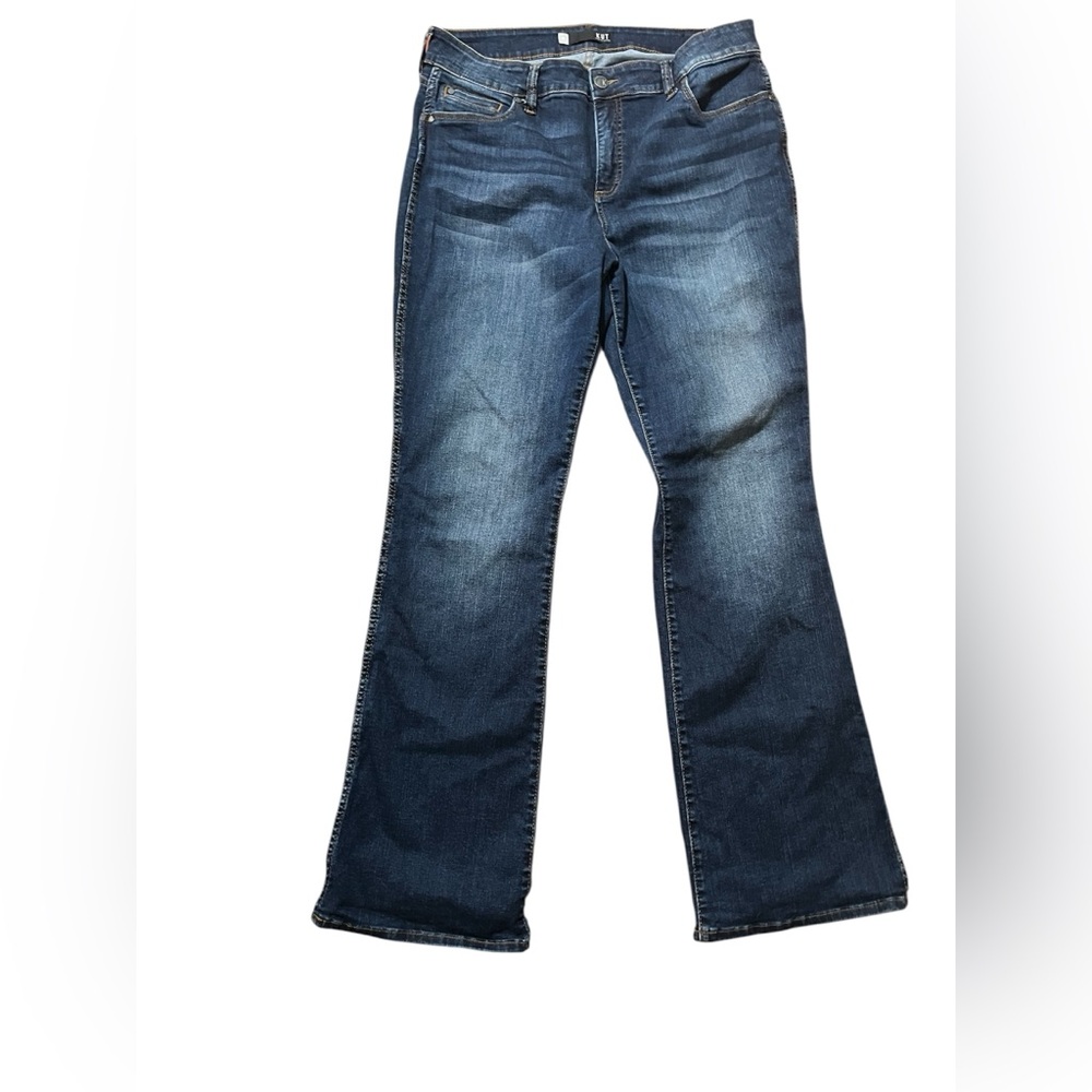 Kut From The Kloth Womens Size 16 Dark Wash Bootcut Jeans Mid Rise Stretch Denim